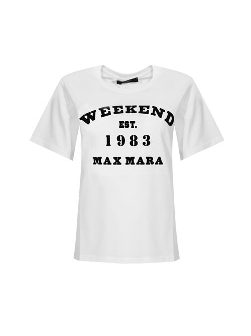T-shirt WKDTENUE in cotone con stampa grafica Bianco WEEKEND MAX MARA | 2615971051600006